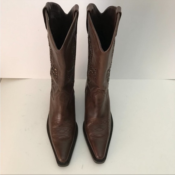 ZIGI New York women’s western brown studded snip tor boots - Picture 3 of 7